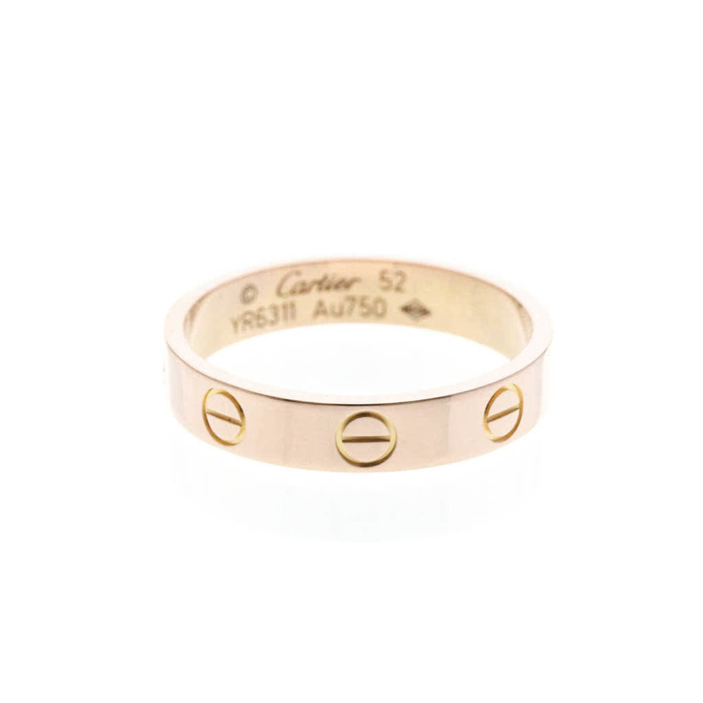 CARTIER Mini Love Ring 18K Pink Gold Polished
